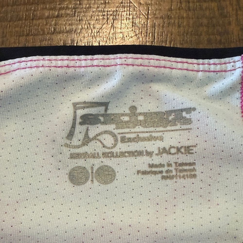 Skirt sports Black Active Skort with Pink Floral Side Panel - Picture 2 of 6